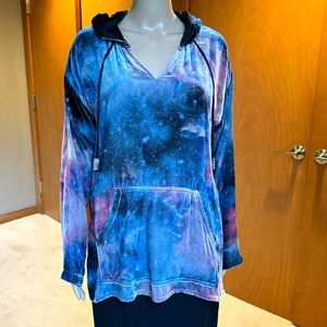 Johnny Was velvet hoodie top